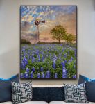 Picture of Windmill and Bluebonnets by Rob Greebon