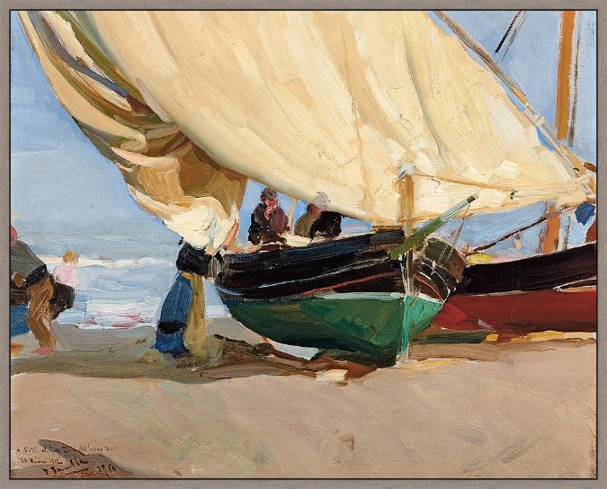 Picture of Fischeer, Verankerte Boote by Joaquin Sorolla