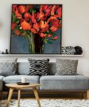 Picture of Flower Flames Burnt Orange by Winnie Eaton