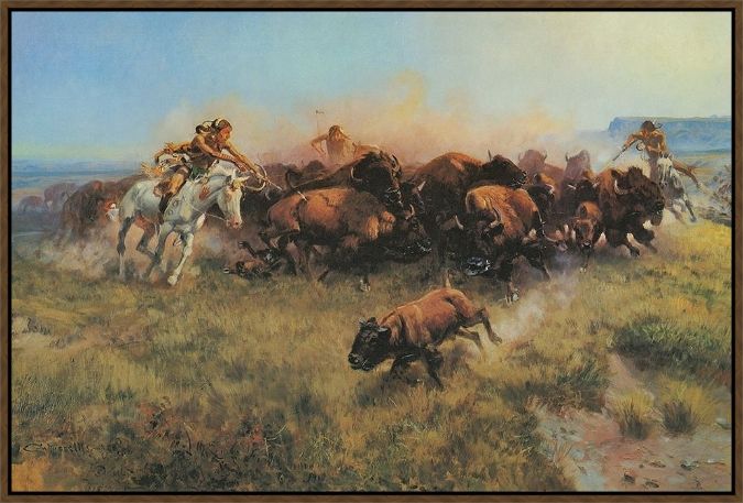Picture of The Buffalo Hunt by Charles Russell