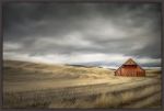 Picture of Old Barn In The Winter Field by Don Schwartz
