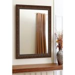 Picture of Brown Walnut Scoop Montalcino Flat Plate Mirror