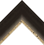 Picture of Textured Brown With Champagne Accent Flat Plate Mirror