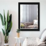 Picture of Black Modern Flat Plate Mirror