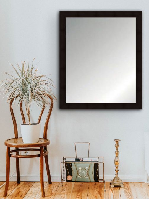 Picture of Brown Espresso Modern Flat Plate Mirror