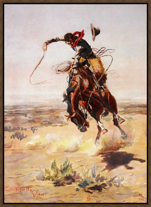 Picture of Bad Hoss by Charles M. Russell