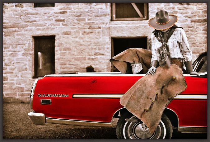 Picture of Ranchero Cowgirl Red by Kay Reilly