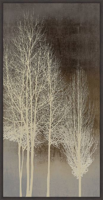 Picture of Trees On Brown Panel I by Kate Bennett