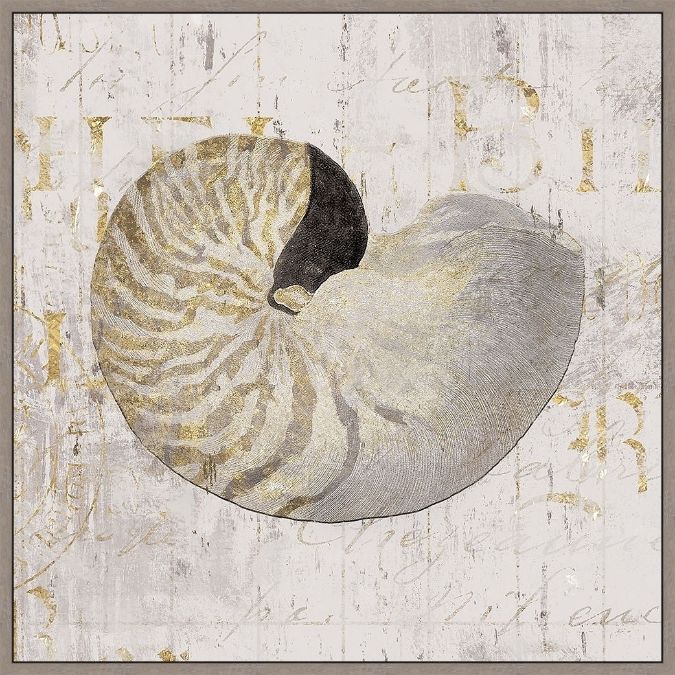 Picture of Golden Vintage Shell II by Farida Zaman