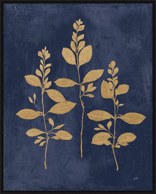 Picture of BOTANICAL STUDY GOLD II NAVY by JULIA PURINTON