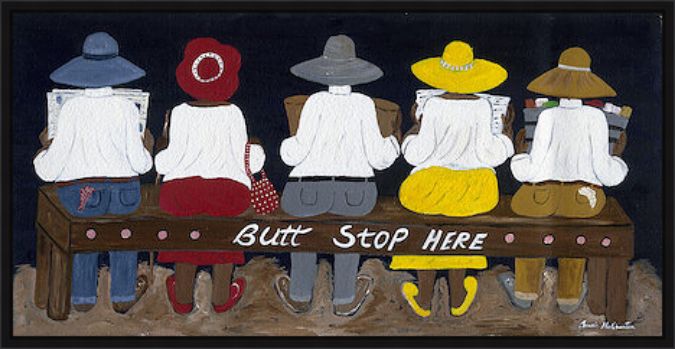Picture of BUTT STOP HERE BY JACKIE HALIBURTON