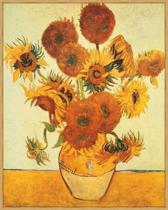 Picture of Sunflowers on Gold by Vincent van Gogh
