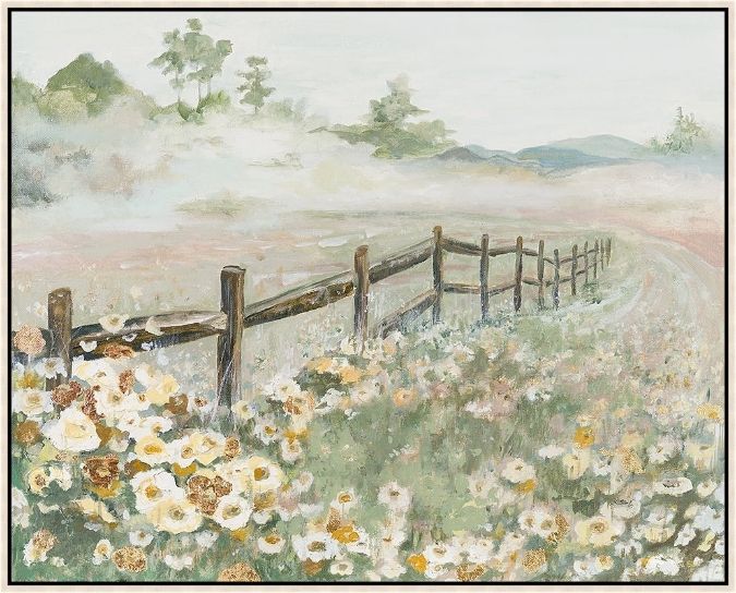 Picture of Fence With Flowers by Patricia Pinto