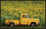 Picture of Yellow Vintage Sunflower Truck by Carrie Ann Grippo-Pike