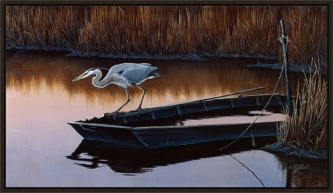 Picture of Vantage Point Great Blue Heron by Wilhelm Goebel