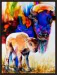 Picture of Bison by Son by Leslie Franklin