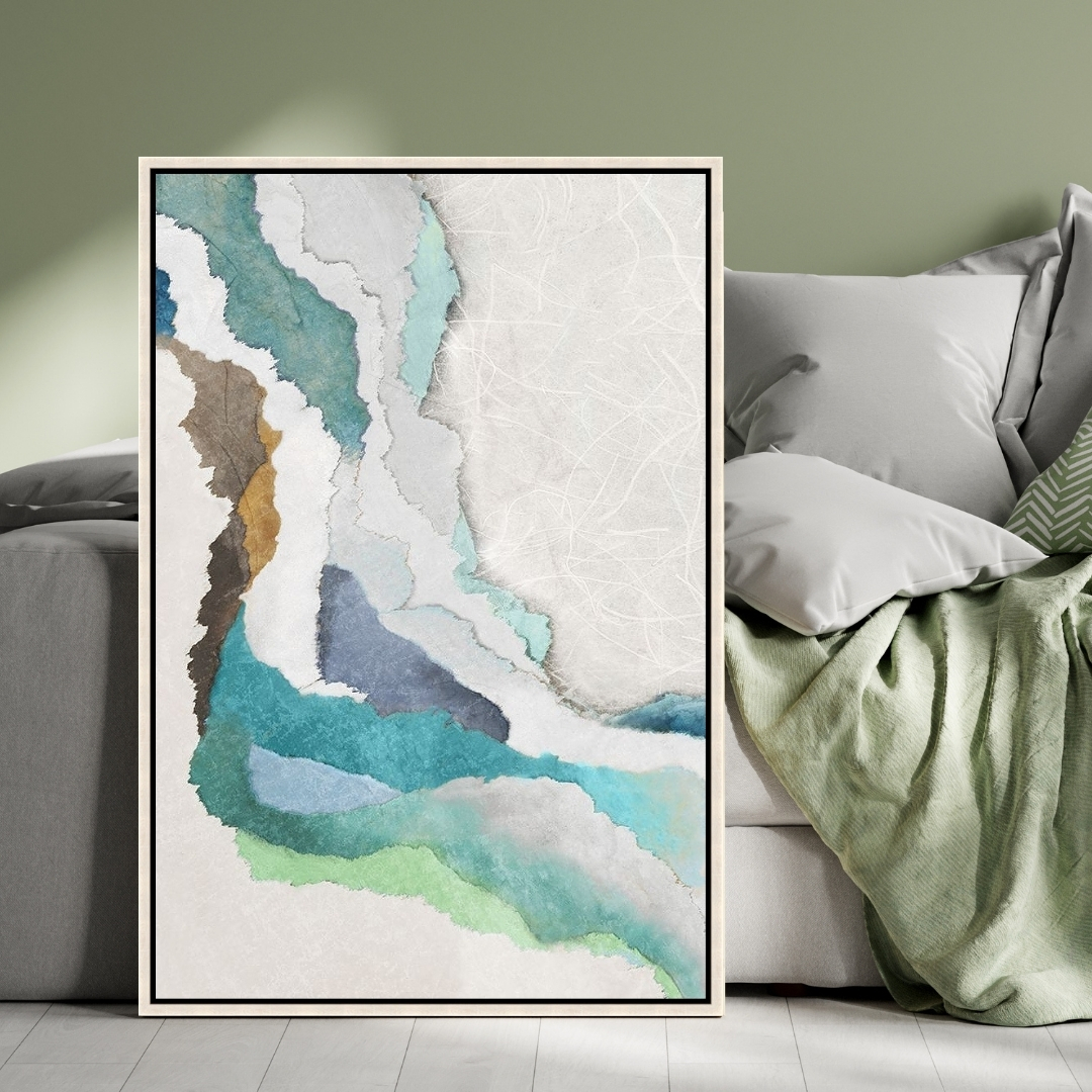 Select Art. Abstract Landscape Framed Art Print - Serene Earth Tones ...