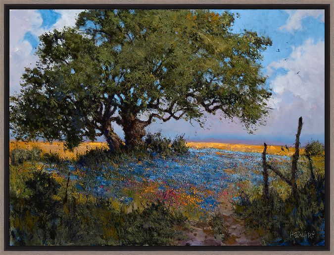 Picture of Texas Afternoon by H.C. Zachry  (Grey Barnwood)